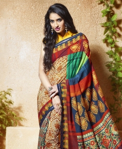 Multi Silk Digital Printed Regular Sarees