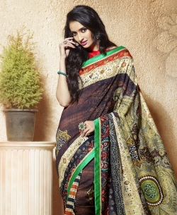 Multi Silk Digital Printed Regular Sarees